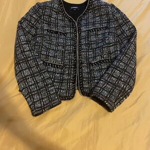 Express Boucle Tweed Blazer